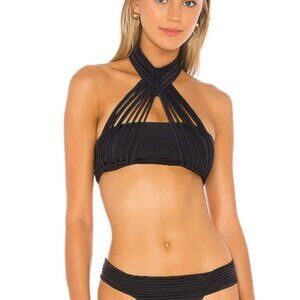 DEVON WINDSOR Black Halter Bikini